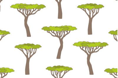 Seamless pattern with trees