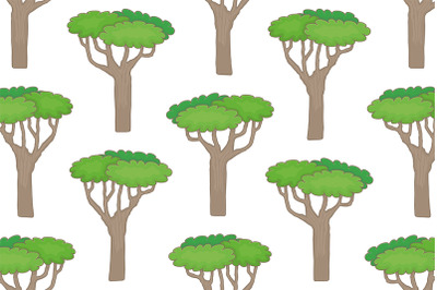 Seamless pattern with trees