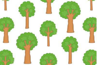 Seamless pattern with trees