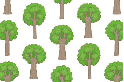 Seamless pattern with trees