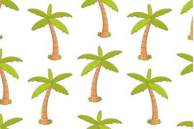 Pattern with Tropical palm trees