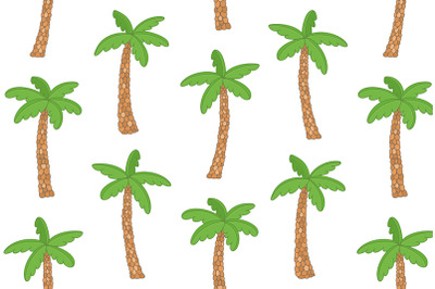 Pattern with Tropical palm trees