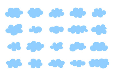 Set of Clouds + pattern
