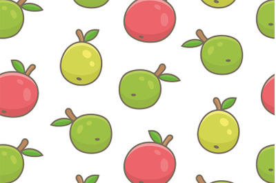 Seamless pattern with apples