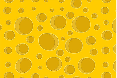 Cheese with holes seamless pattern