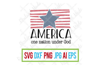 America one nation under God SVG 4th of July Patriotic