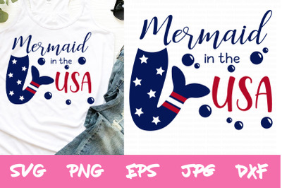 Mermaid in the USA svg, mermaid svg, 4th of july svg
