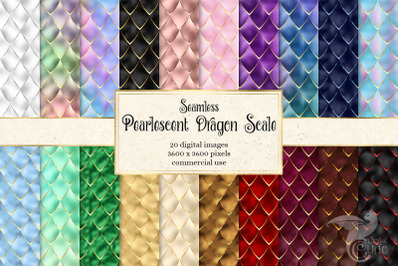 Pearlescent Dragon Scales Digital Paper