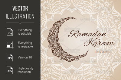 Ramadan Kareem greeting card