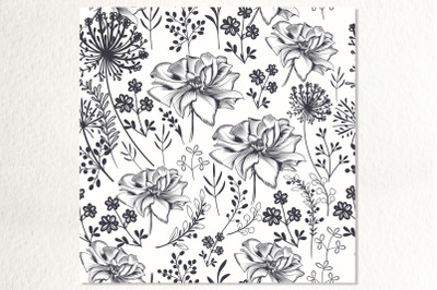 Floral mood- seamless vector pattern