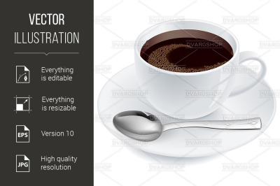 Coffee with spoon