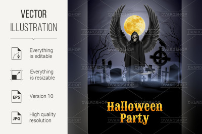 Halloween party illustration