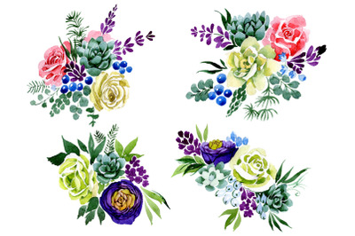 Bouquet &quot;Karelia&quot; watercolor png