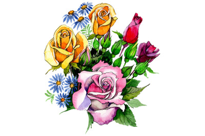 Bouquet &quot;Love Waterfall&quot; watercolor png