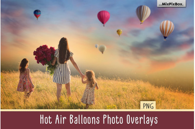 Hot Air Balloon PNG Photo Overlays