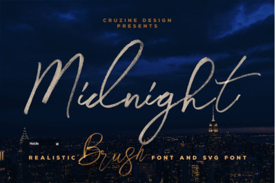 Midnight Brush &amp; SVG Font