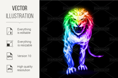 Spectrum fire lion