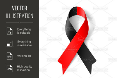 Red and black ribbon