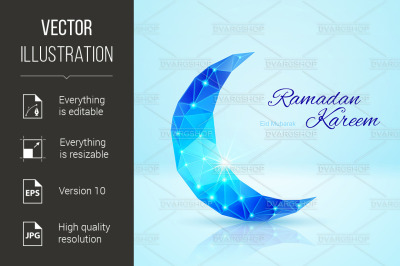 Greeting card of holy Muslim month Ramadan