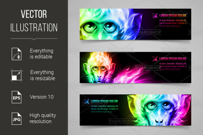 Monkey Fire Banners