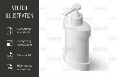 Download White Plastic Cosmetic Pump Bottle Mockup Yellowimages