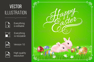 Happy Easter Greeting Card