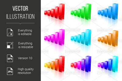 Abstract vector bar graphs