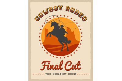 Cowboy rodeo poster