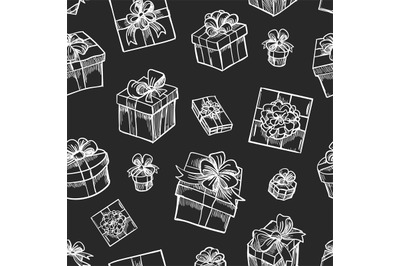 Gift box seamless pattern