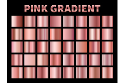 Pink metallic gradients. Golden rose gradient foil&2C; shiny roses metall