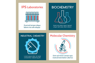 Molecular and industrial chemistry cards set