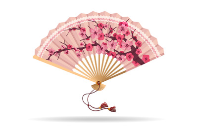 Japan cherry blossom folding fan