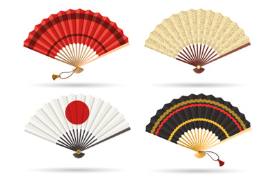 Oriental japan fan set