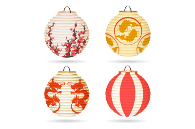 Japanese paper lantern set