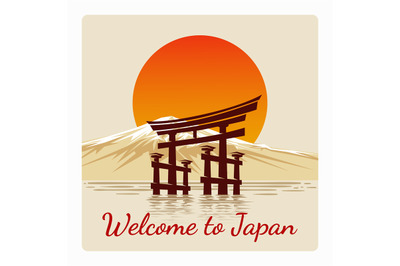 Welcome to Japan retro poster