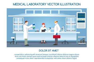 Chemical research laboratory with scientists