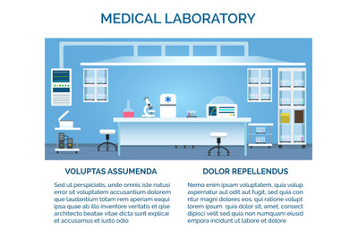 Medical laboratory interior