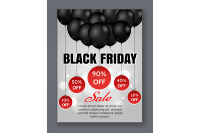 Black friday sale event poster