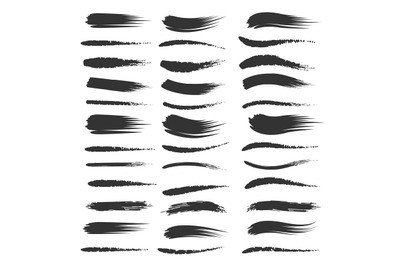 Black brushstroke set