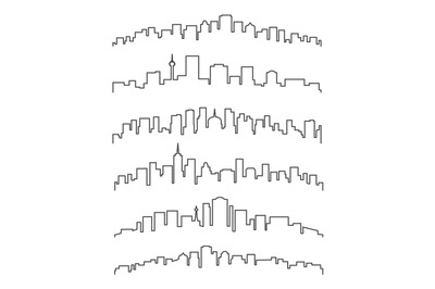 Linear cityscape or urban skyline