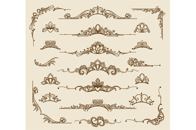 Royal victorian filigree design elements