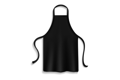 Chef apron. Black culinary cloth apron chef uniform kitchen cotton coo