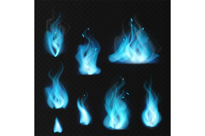 Blue flame. Burning fiery natural gas hot fireplace flames warm fire b