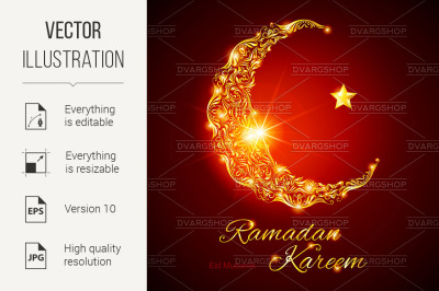 Ramadan Kareem greeting card