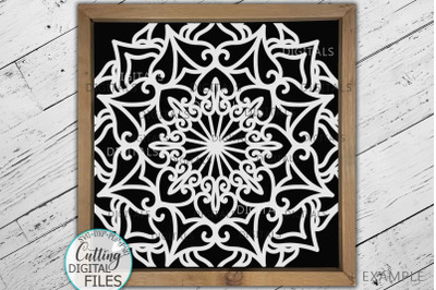 Square mandala sign tile style home farmhouse svg cut out