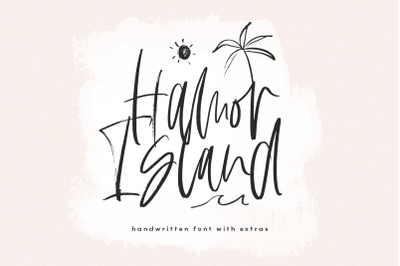 Hamor Island - Handwritten Script Font with Extras