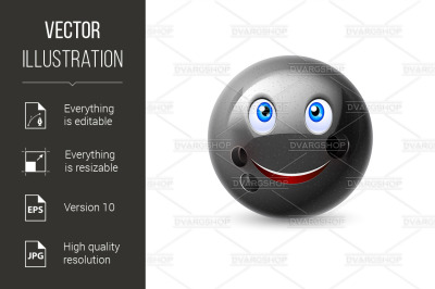 Cartoon bowling ball character