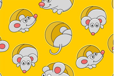 Seamless Pattern with Mouses