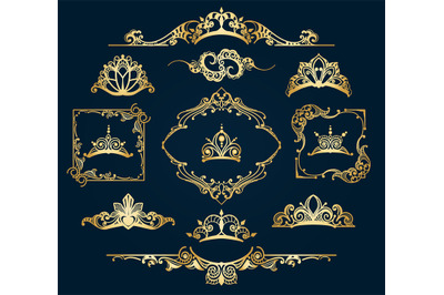 Victorian style golden decor elements