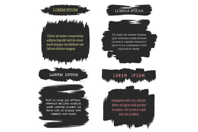 Ink brush grunge frames for text